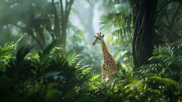 Foto grátis girafa na natureza