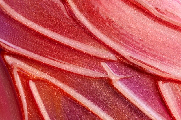 Gloss de lábios texturizado em vista superior