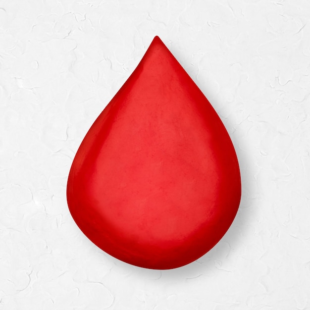 Gota de sangue de doação de argila de plasticina elemento DIY