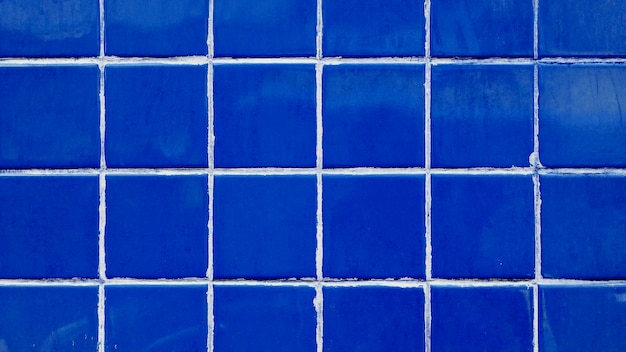 Grade de azulejos retro azul