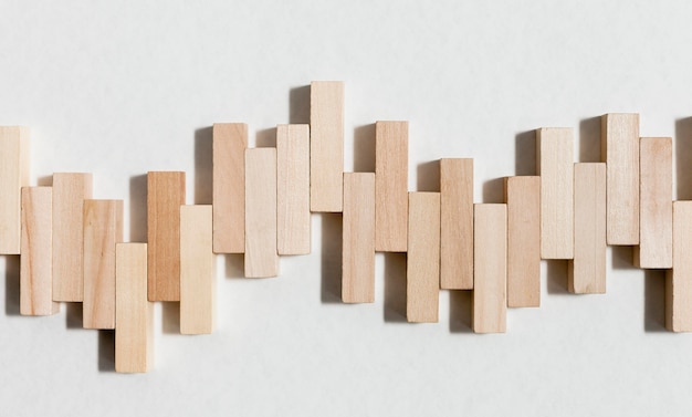 Foto grátis gráfico abstrato ondas de peças de madeira