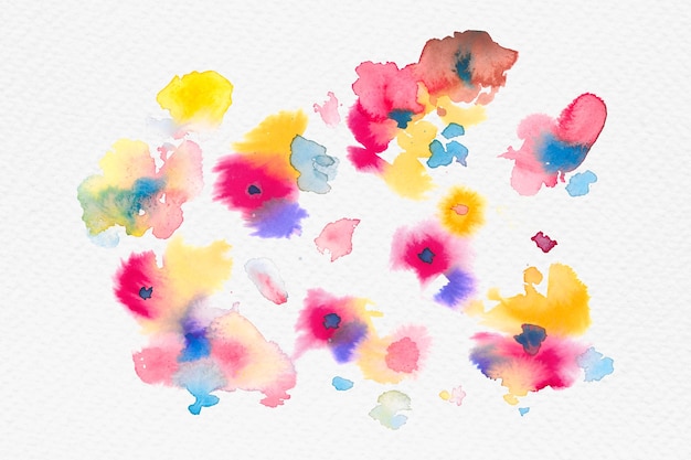Gráfico sazonal de flores coloridas em aquarela primavera