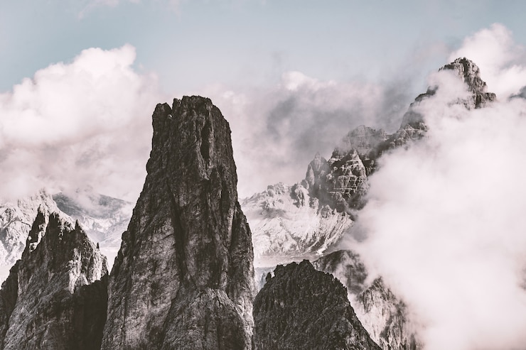 Foto grátis grande ângulo de montanha