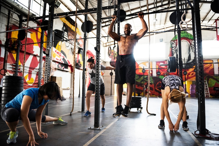 Foto grátis grupo crossfit na academia