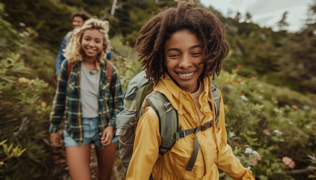 Foto grátis grupo de jovens adolescentes comemorando o dia mundial da juventude fazendo atividades juntos