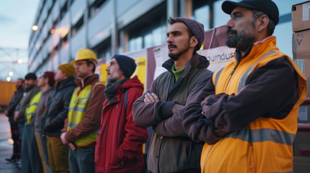 Foto grátis grupo de trabalhadores organizando protesto