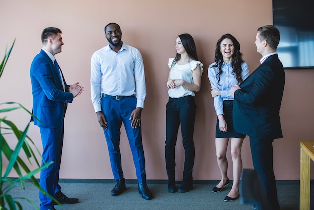 Grupo, elegante, negócio, pessoas