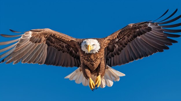 Águia voando no céu