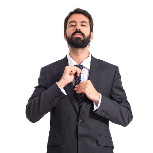 Foto grátis handsome businessman over white background