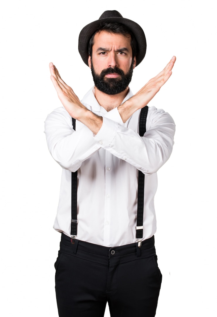 Foto grátis hipster homem com barba sem gesto