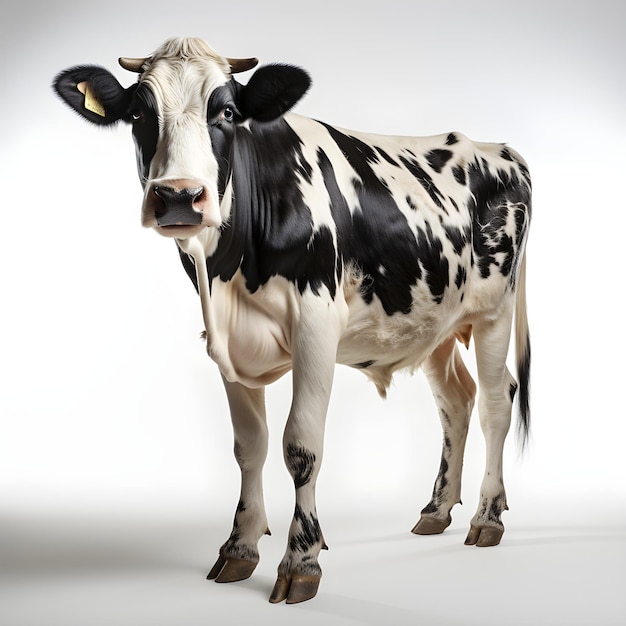 Holstein friesian em fundo branco