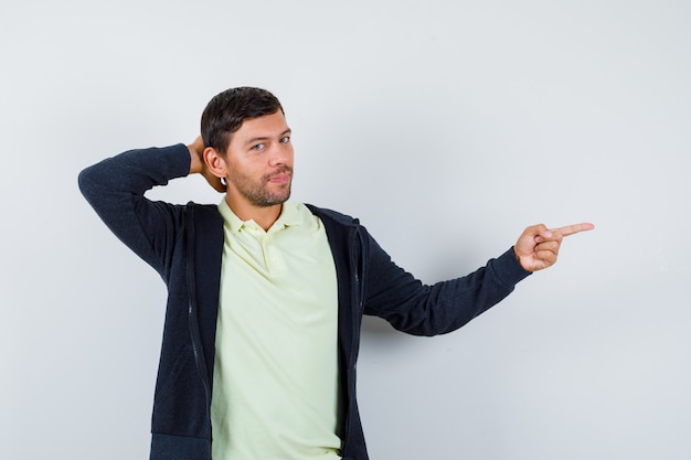 Homem bonito vestindo uma roupa casual