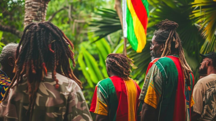 Foto grátis homem com dreads representando o movimento rastafari
