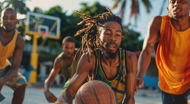 Foto grátis homem com dreads representando o movimento rastafari