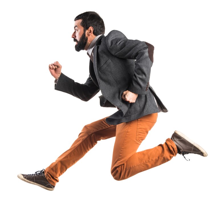 Foto grátis homem correndo rápido
