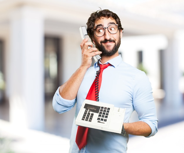 Foto grátis homem de negócios louco expressão preocupada