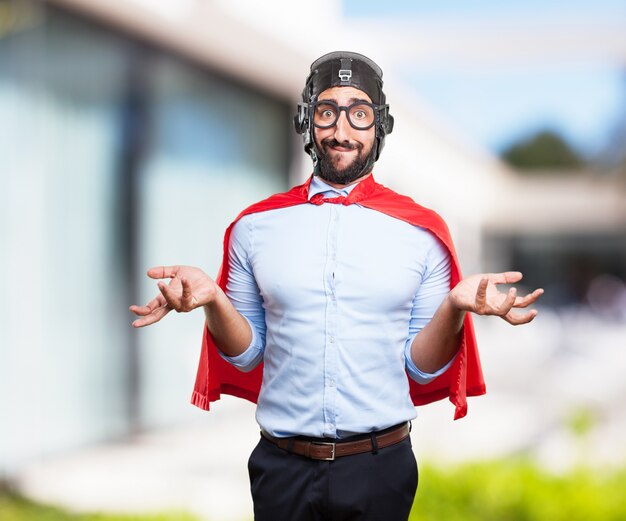 Homem de negócios louco expressão preocupada