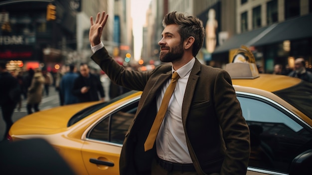 Homem de tiro médio estilo de vida da cidade