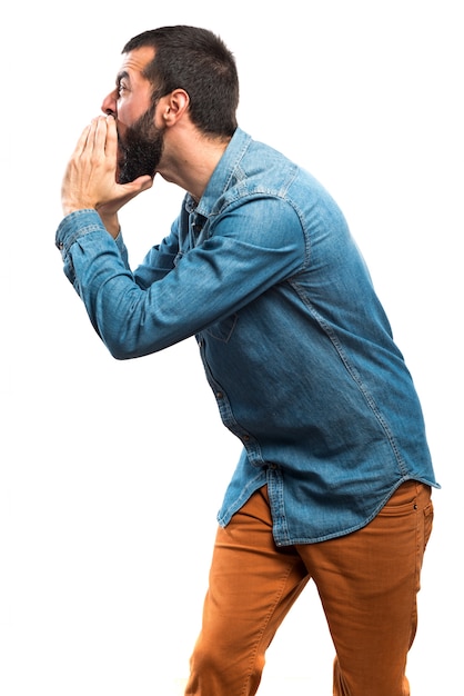 Foto grátis homem gritando