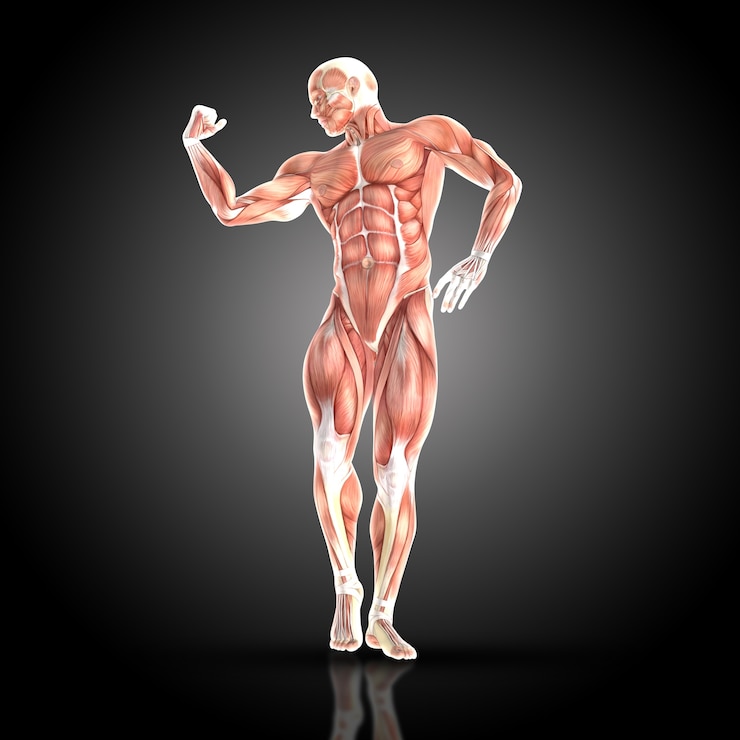 Foto grátis homem musculoso a apertar os bíceps.