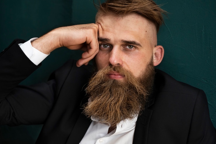 Foto grátis homem sensível posando tiro médio