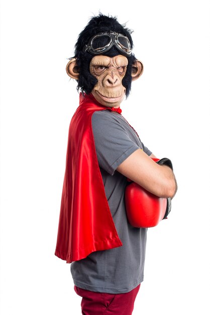 Homem super-herói macaco