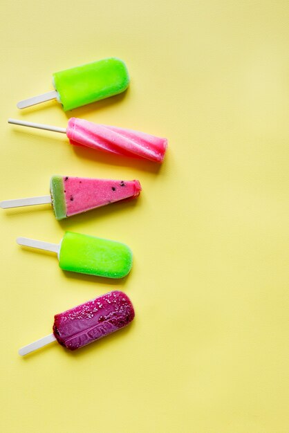 Ice Pop Flavoured Ice Frozen Dessert Sweeten Conceito saboroso