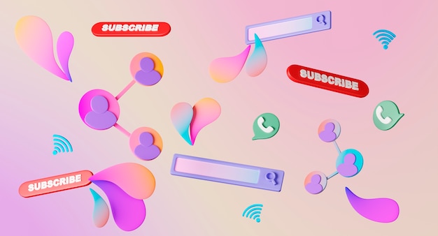 Ícones de comunicação e redes sociais