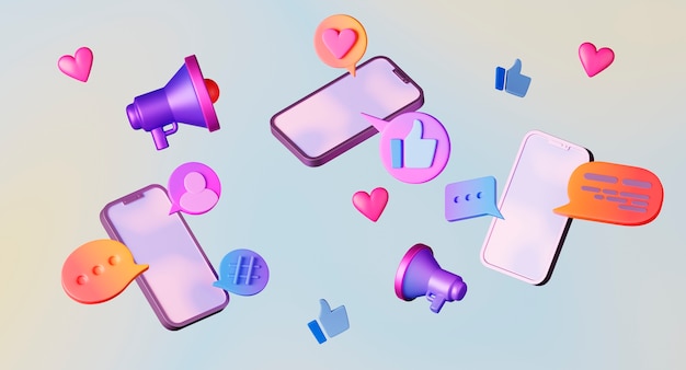 Ícones de comunicação e redes sociais