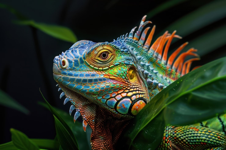 Foto grátis iguana de perto na natureza
