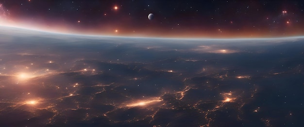 Foto grátis ilustração 3d de planetas no espaço mostrando a beleza da exploração espacial