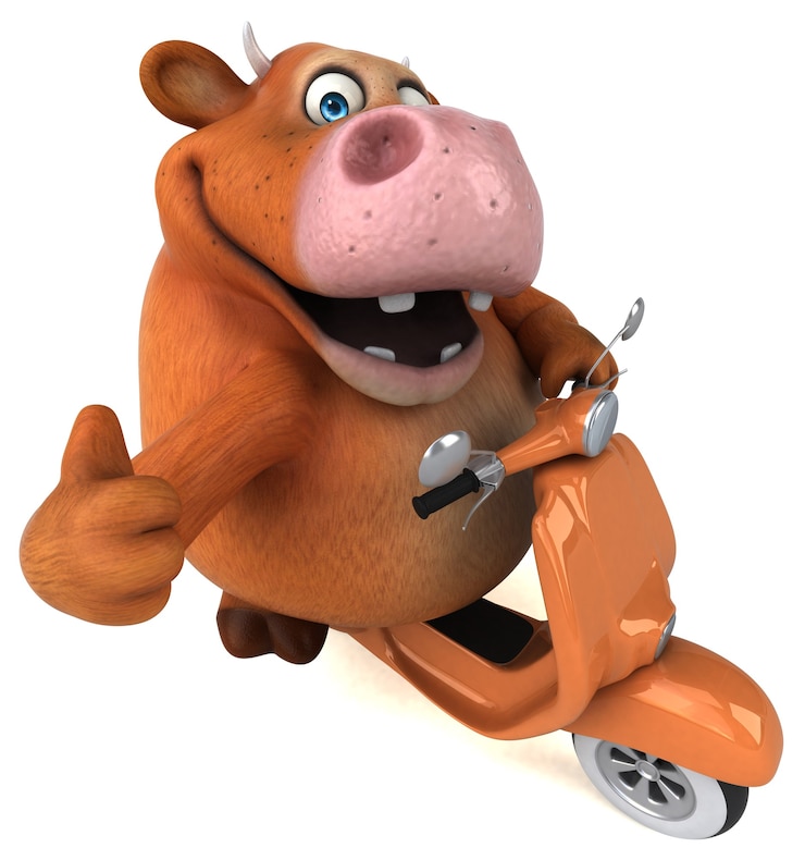 Foto grátis ilustração 3d de vaca divertida