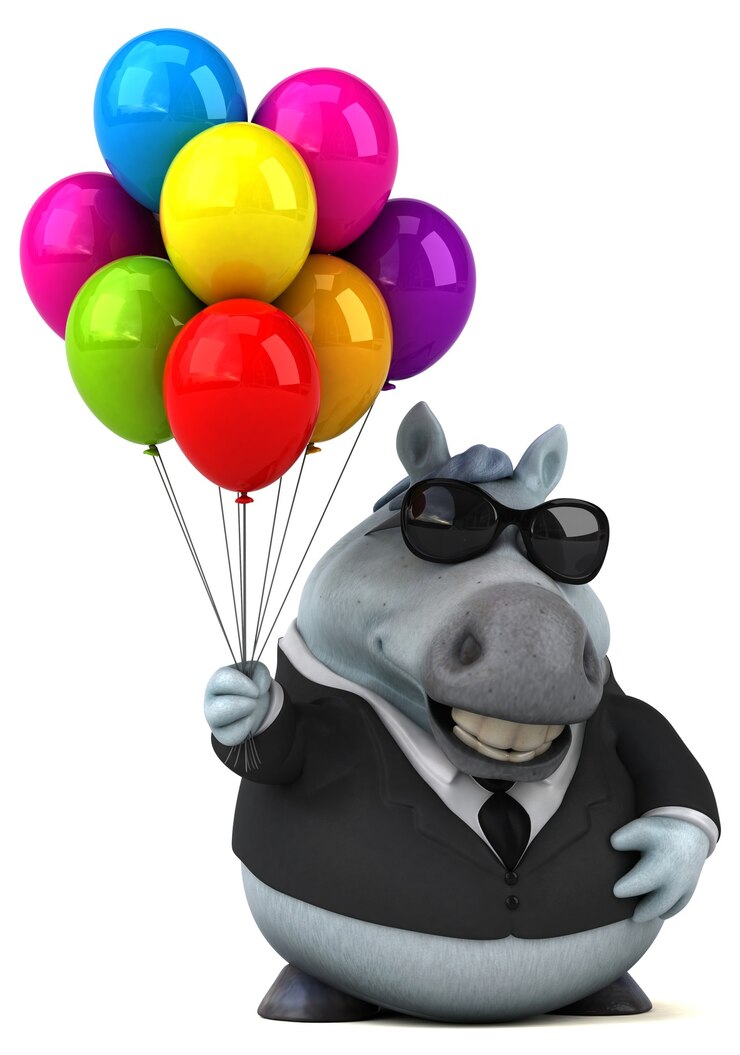 Foto grátis ilustração 3d do cavalo divertido