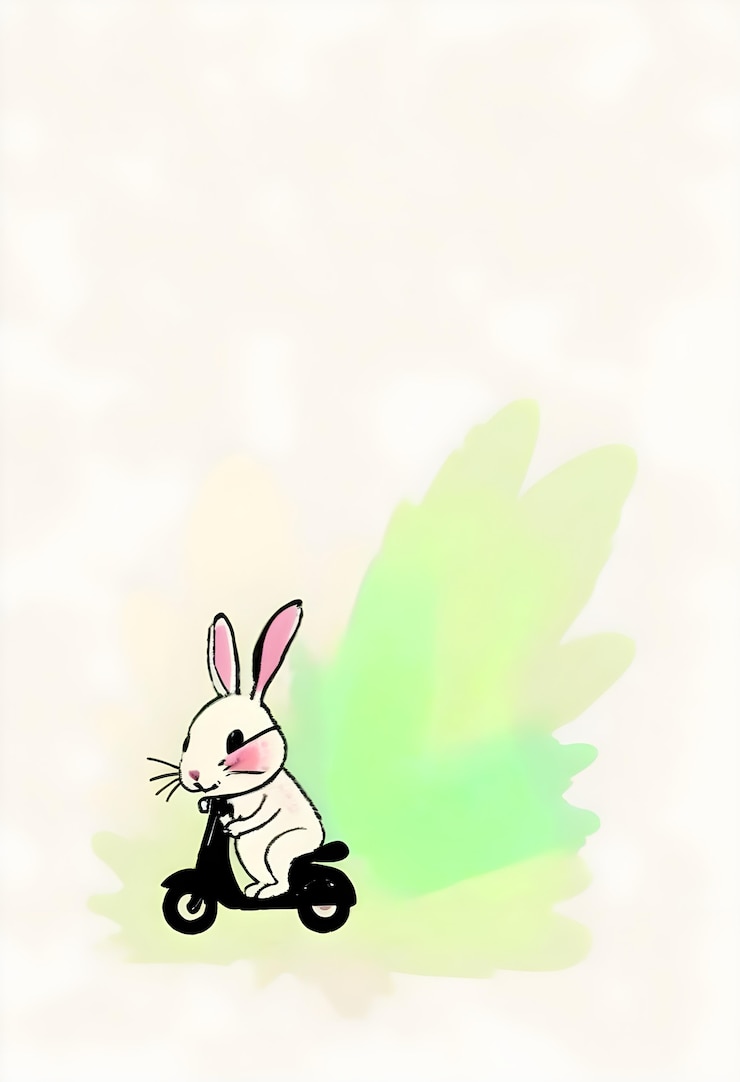 Foto grátis ilustração adorável de um animal a conduzir uma scooter