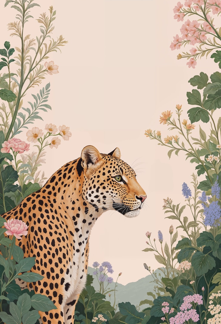 Foto grátis ilustração artística de retratos de animais em pastel