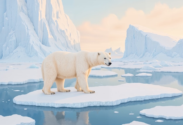 Ilustração artística de retratos de animais em pastel