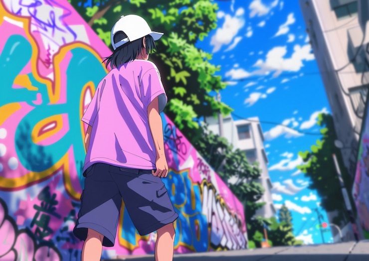 Foto grátis ilustração da cidade do anime