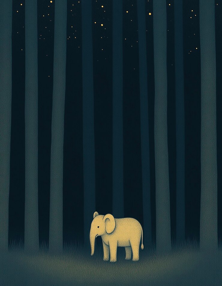 Ilustração de animais selvagens caprichosos