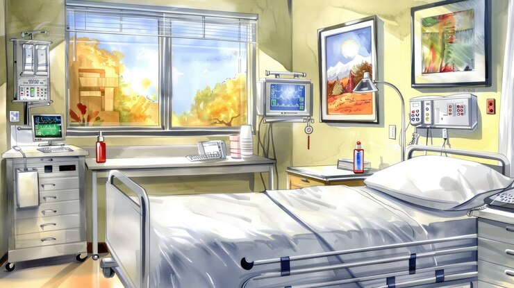 Foto grátis ilustração de aquarela de cuidados de saúde em hospitais