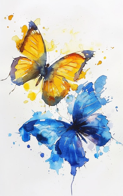 Ilustração de borboleta em aquarela