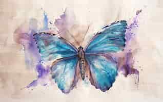 Foto grátis ilustração de borboleta em aquarela
