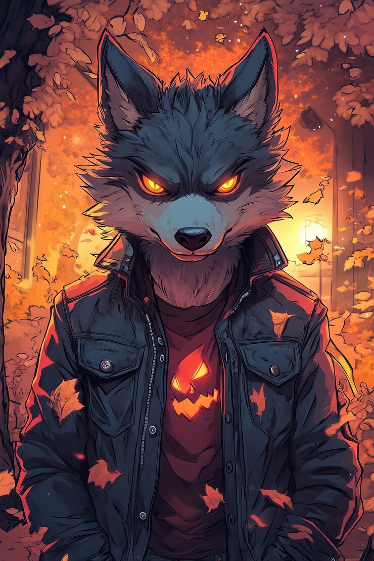 Foto grátis ilustração de cena de halloween em estilo anime