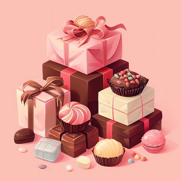 Ilustração de desenho animado de chocolate