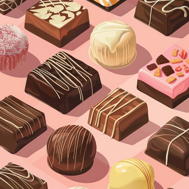 Foto grátis ilustração de desenho animado de chocolate