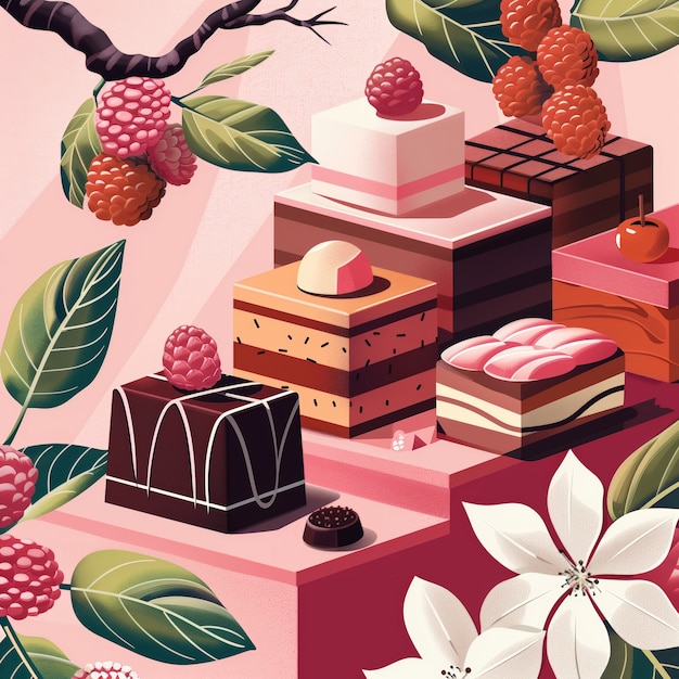 Ilustração de desenho animado de chocolate