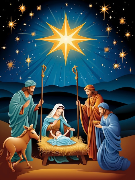 Foto grátis ilustração de desenho animado de los reyes magos epiphany