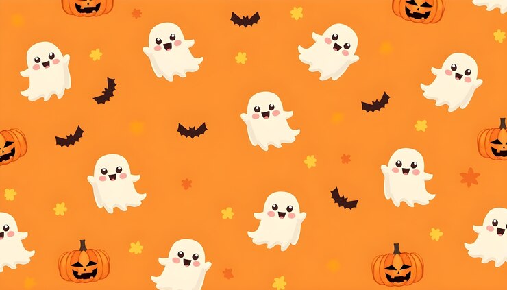 Ilustração de desenho de padrão de Halloween