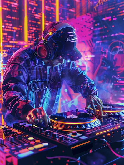 Ilustração de DJ Cyberpunk | Foto Grátis