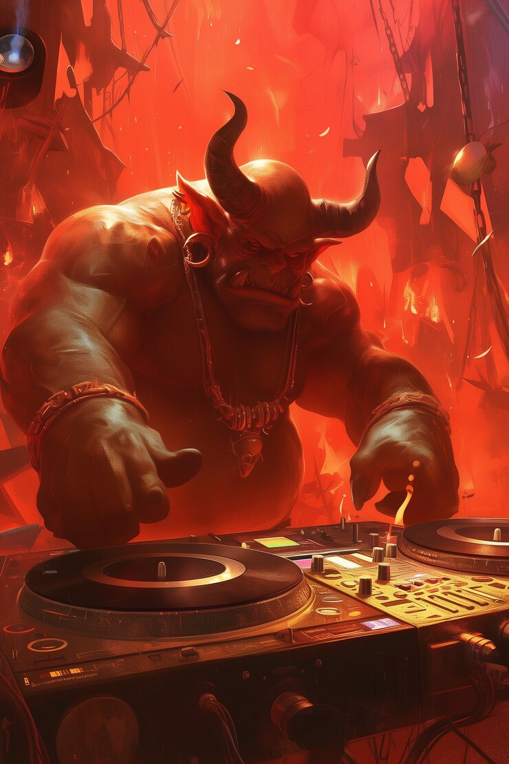 Foto grátis ilustração de dj de fantasia