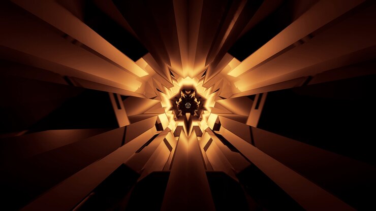 Foto grátis ilustração de efeitos de luz de néon brilhantes abstratos - ótimo para um fundo futurista
